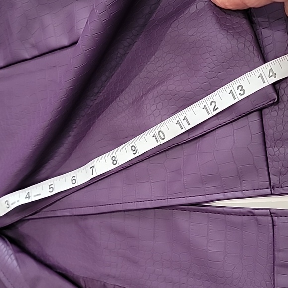 Suicide Squad Pleather Croc Print Trench Coat Purple Medium - Picture 12 of 17